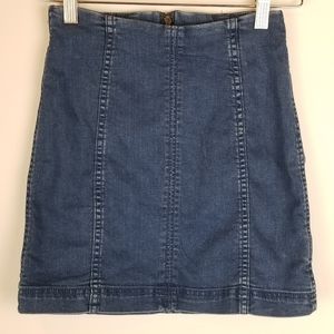 Free People Denim Jean Skirt